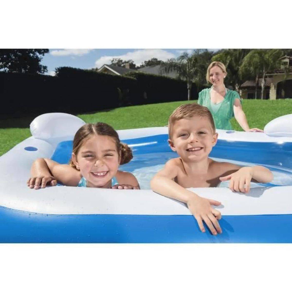 Piscine gonflable Pentagone 213 x 206 x 69 cm Bestway 54153 - Image 7
