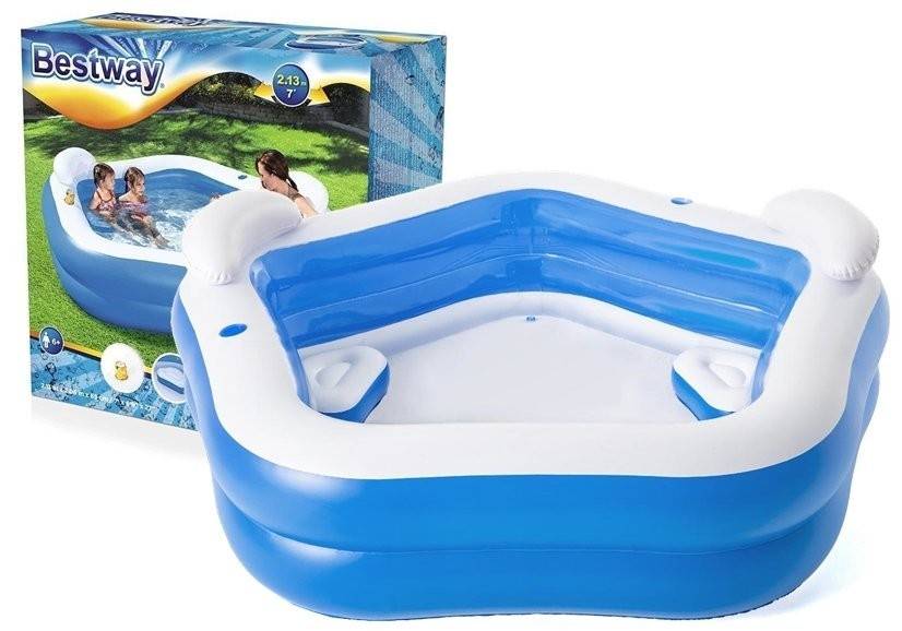 Piscine gonflable Pentagone 213 x 206 x 69 cm Bestway 54153 - Image 1