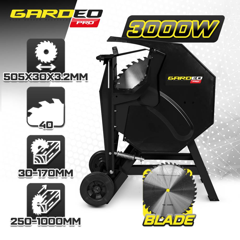 Gardeo Pro - Scie à buches électrique 3000 W - Lame 505mm - Image 2
