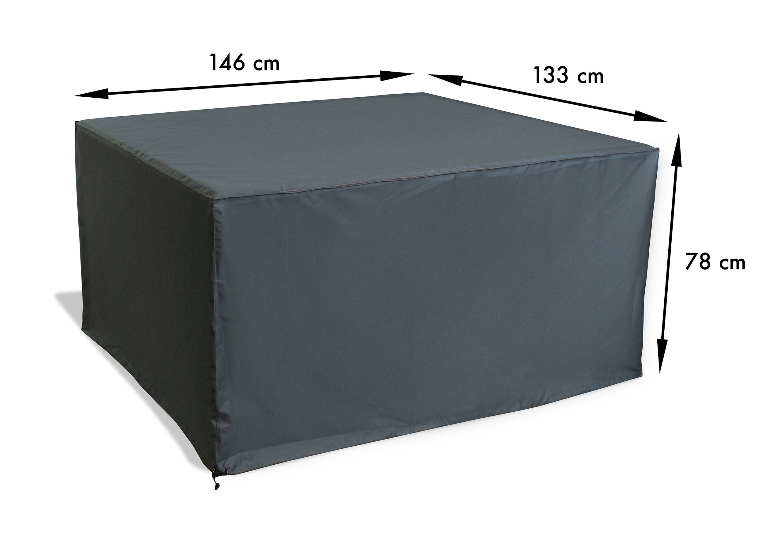 Dcb Garden - Housse de protection pour table de jardin en polyester - Gris ciment - OCEANE-LUNCH - Image 1