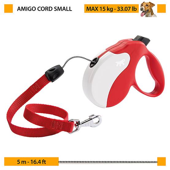 Ferplast - Ferplast Laisse Chien Enrouleur AMIGO SMALL, laisse pour petits chiens jusqu'à 15 Kg. Cordon Extensible max 5 m. Bouton de verrouillage et de - Image 2