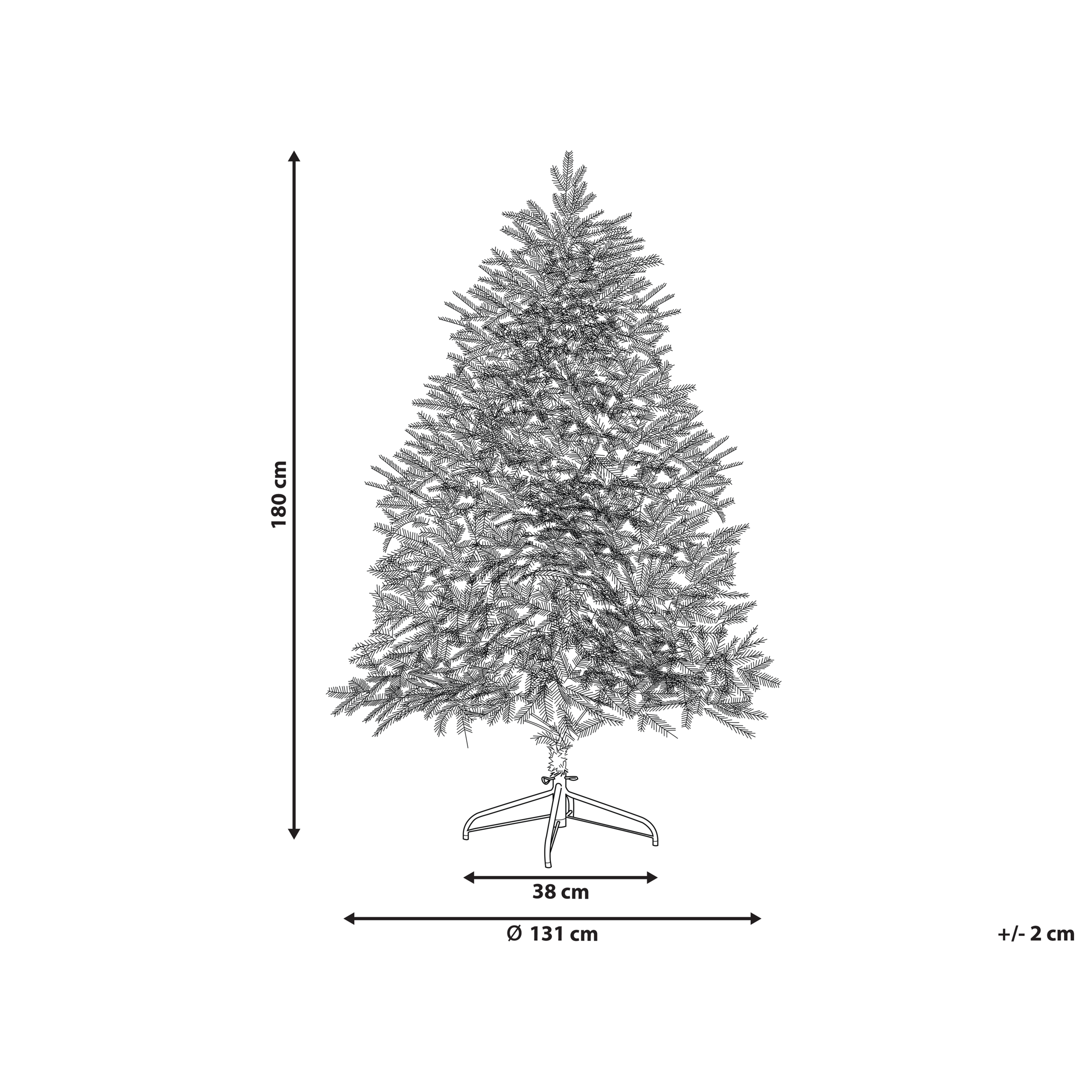 Beliani - Sapin de Noël Matière synthétique Blanc BRISCO - 131x115x180- Beliani - Image 3