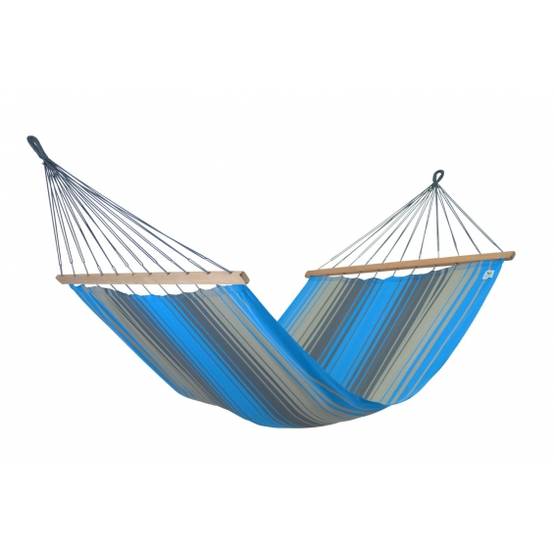 Jobek - Hamac KOUPLE 350x140 cm en Polypropylène Turquoise Anthracite certifié FSC 100% JOBEK - Image 1