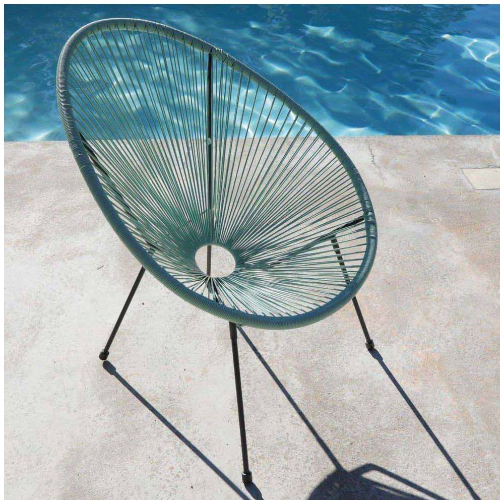 Alize - Fauteuil de jardin en acier et assise en fil de résine Rio - Image 2