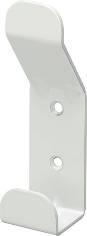 Patère double accroche acier DEVISMES - laqué blanc ral9016 - F10555BLA