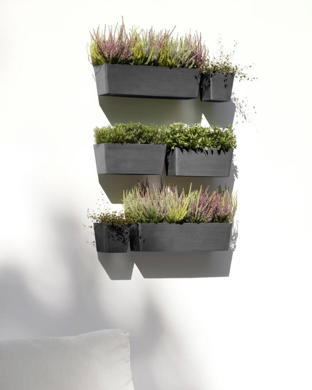 Ecopots - Pot suspension mural Manhattan Wall M Gris Foncé - 35 x 17,2 x H. 15 cm - 5,6 L ECOPOTS - Image 4