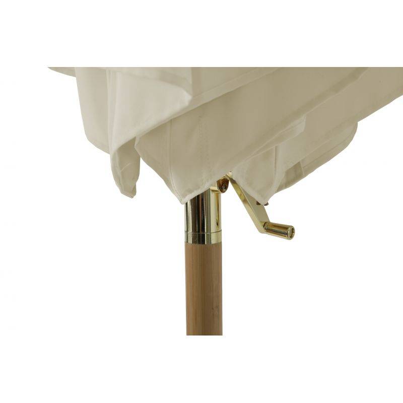Parasol droit REVA rond diamètre 2m - toile beige clair Beau Rivage - Image 8