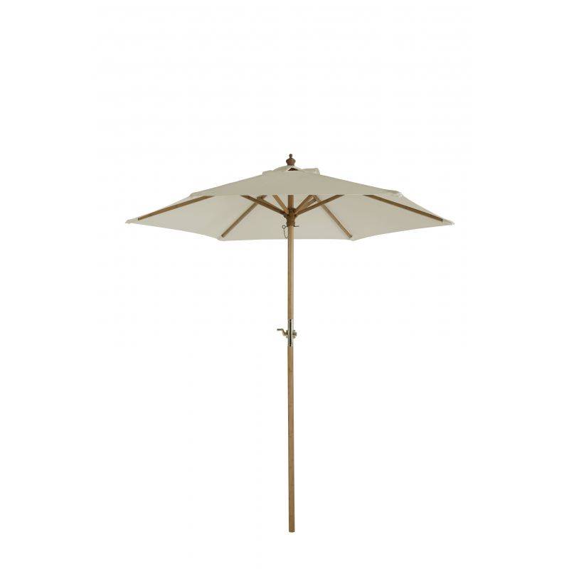 Parasol droit REVA rond diamètre 2m - toile beige clair Beau Rivage - Image 1