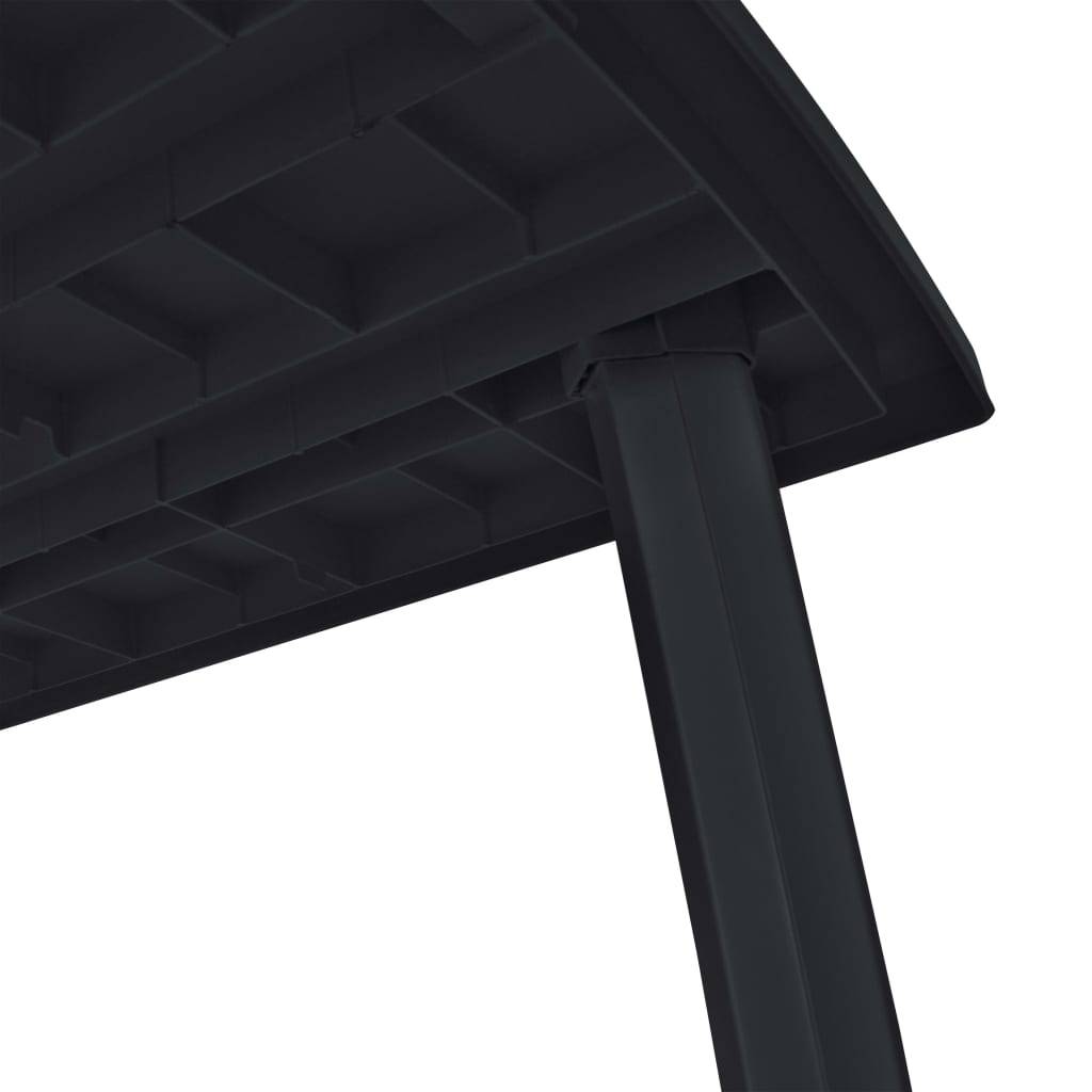Ensemble Repas Extérieur 10 Personnes Plastique Chaises Pliables Jardin Anthracite – ComfortXL Outdoor Living - Image 4