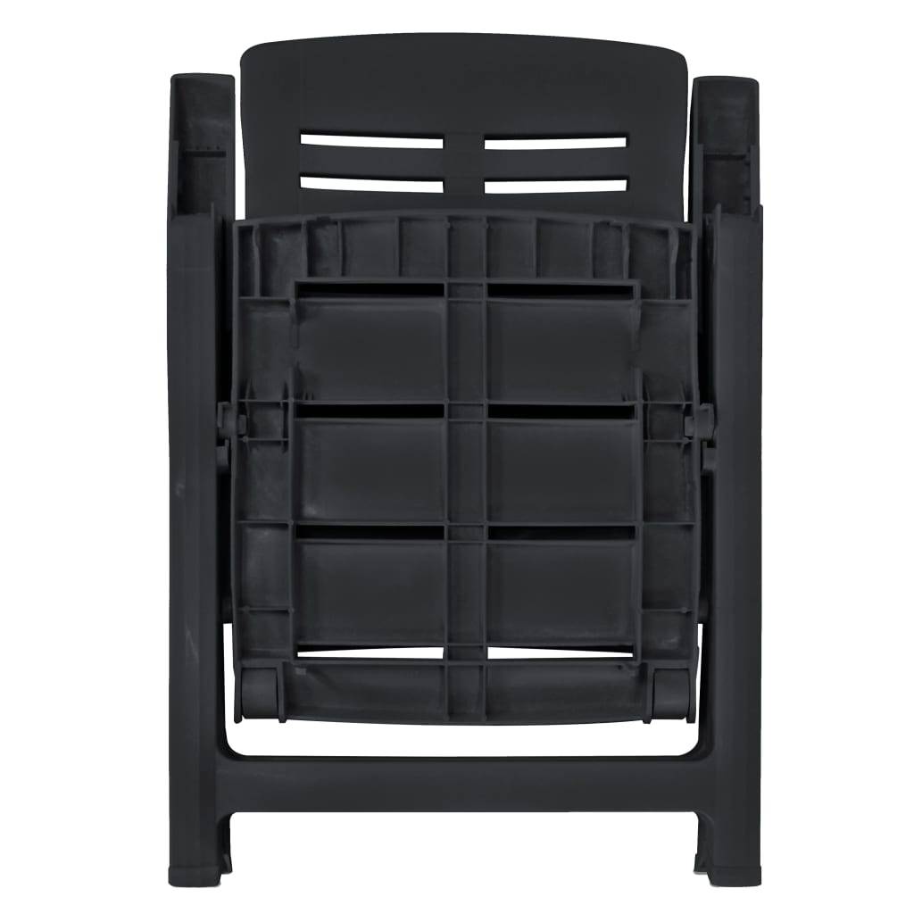 Ensemble Repas Extérieur 10 Personnes Plastique Chaises Pliables Jardin Anthracite – ComfortXL Outdoor Living - Image 7