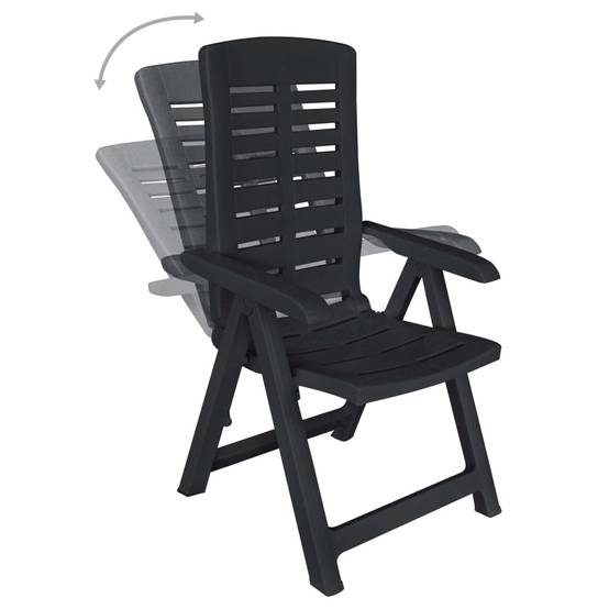 Ensemble Repas Extérieur 10 Personnes Plastique Chaises Pliables Jardin Anthracite – ComfortXL Outdoor Living - Image 6