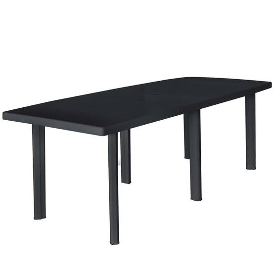 Ensemble Repas Extérieur 10 Personnes Plastique Chaises Pliables Jardin Anthracite – ComfortXL Outdoor Living - Image 10