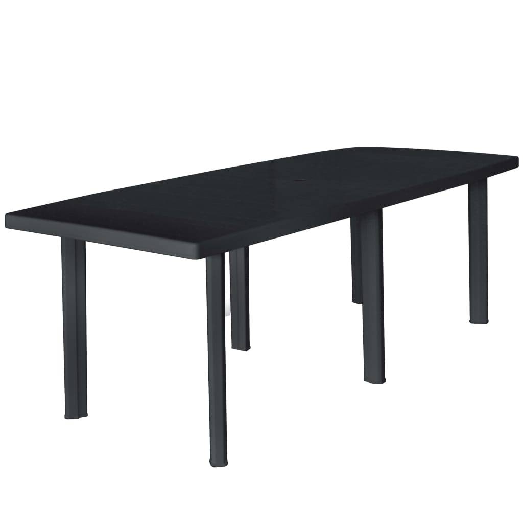 Ensemble Repas Extérieur 10 Personnes Plastique Chaises Pliables Jardin Anthracite – ComfortXL Outdoor Living - Image 10