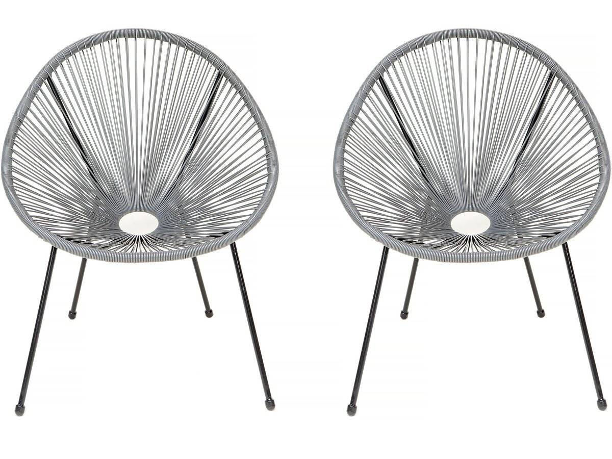 Lot De 2 Fauteuils De Jardin "ania" - Gris -habitat Et Jardin - Image 1