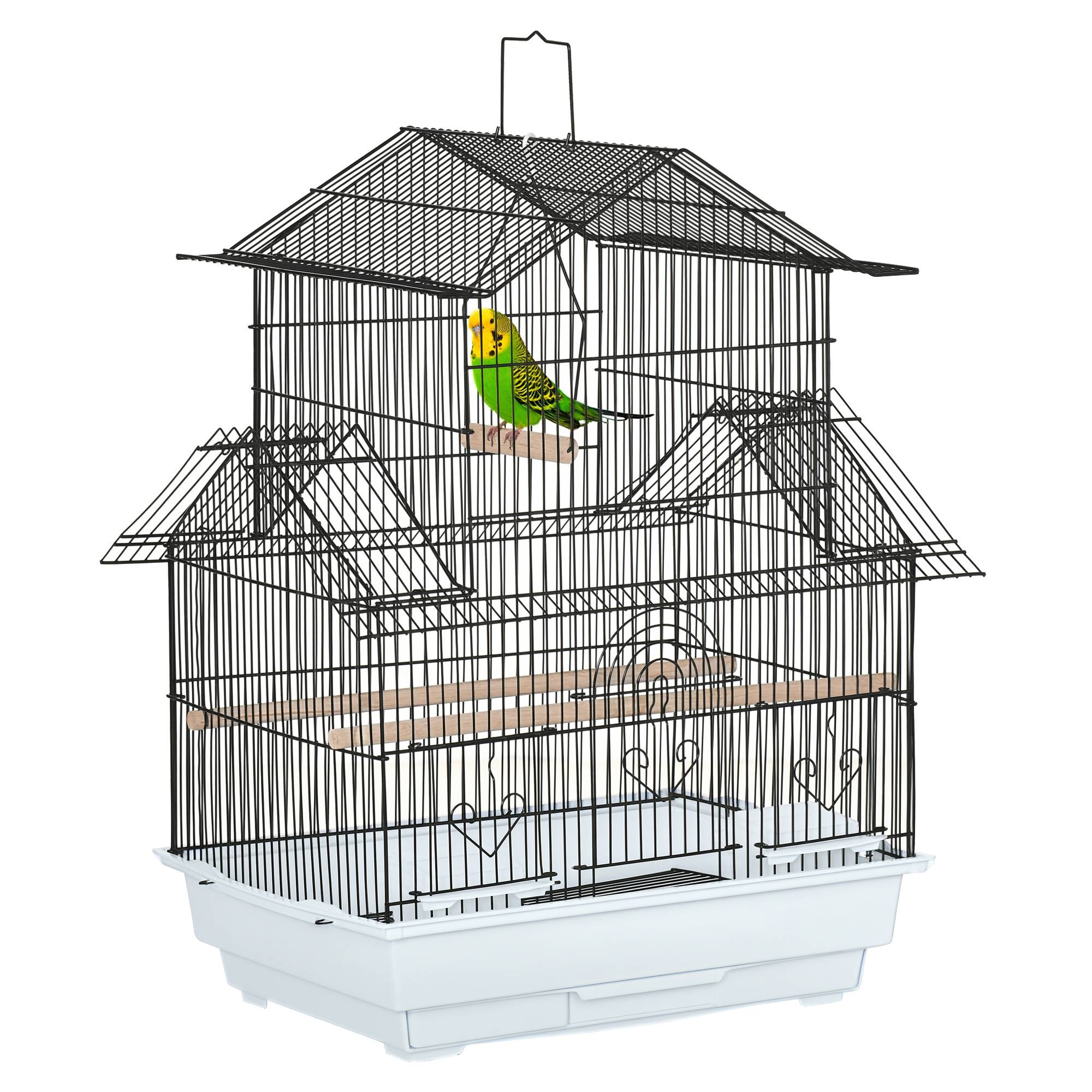 ComfortXL - Cage à oiseaux métal plastique 50,5 x 41 x 63 cm blanche pour canaris transport facile - ComfortXL Outdoor Living - Image 1