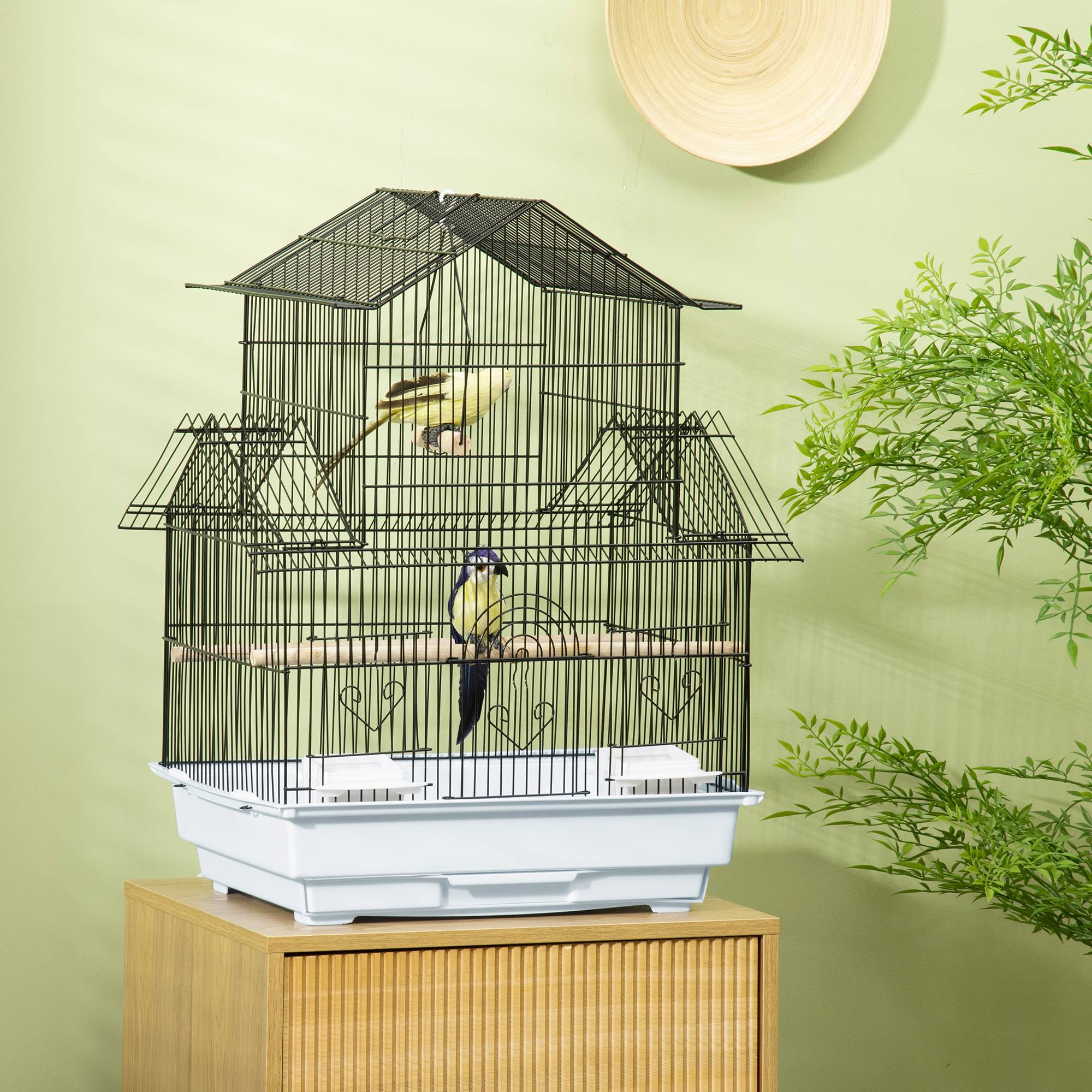 ComfortXL - Cage à oiseaux métal plastique 50,5 x 41 x 63 cm blanche pour canaris transport facile - ComfortXL Outdoor Living - Image 3