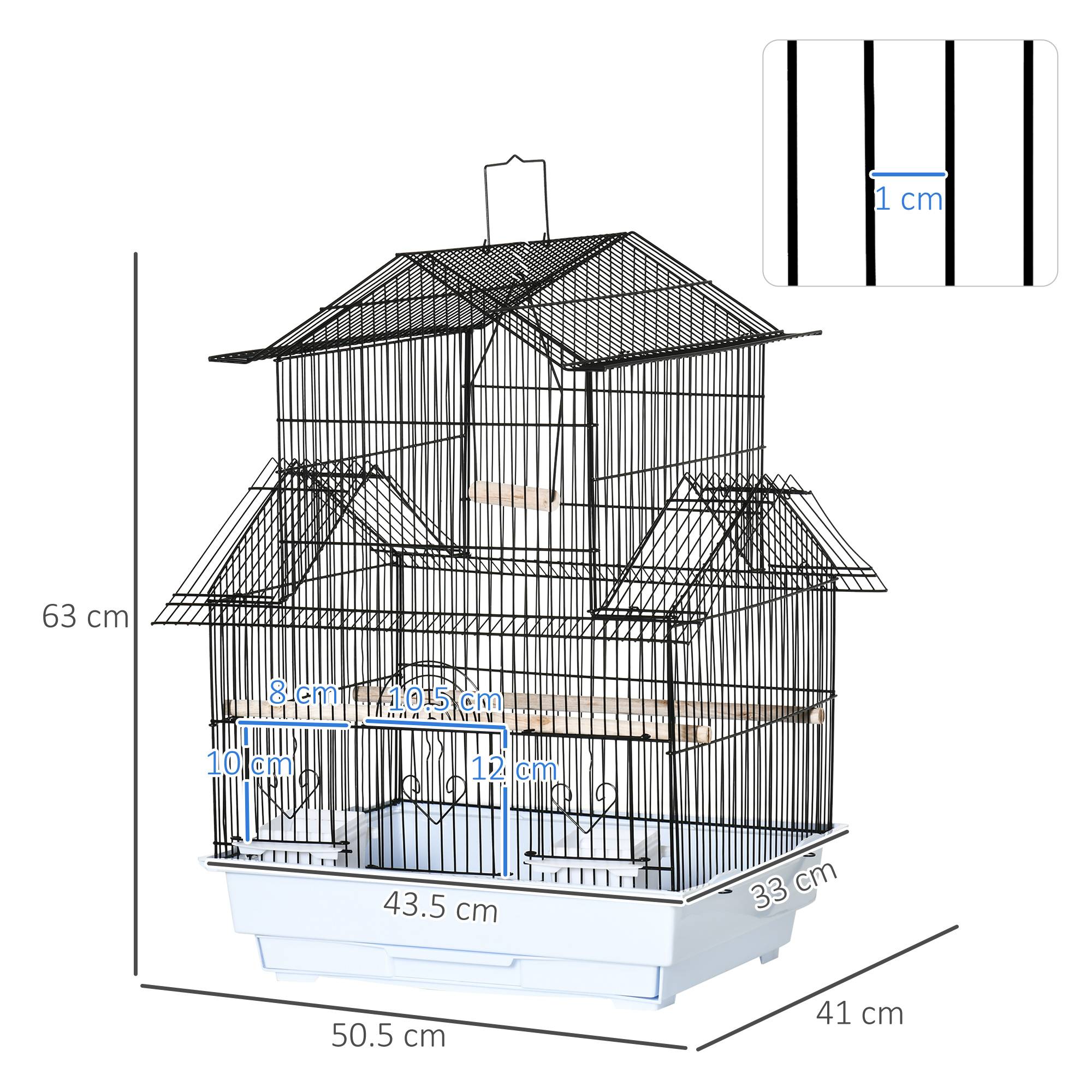 ComfortXL - Cage à oiseaux métal plastique 50,5 x 41 x 63 cm blanche pour canaris transport facile - ComfortXL Outdoor Living - Image 5