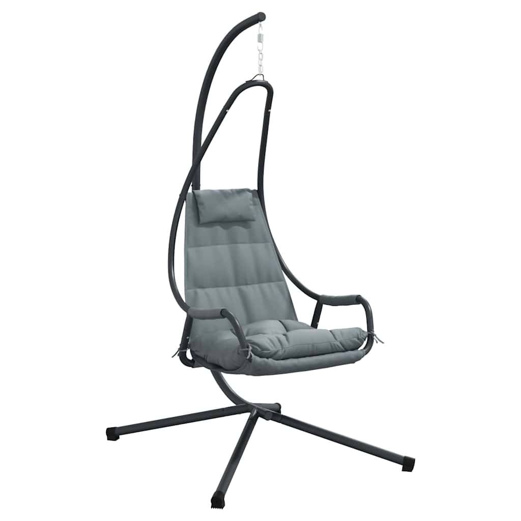 Chaise Œuf Suspendue Pliable Gain de Place Structure Acier et Coussin Polyester pour Balcon ou Salon Anthracite – ComfortXL Outdoor Living - Image 2