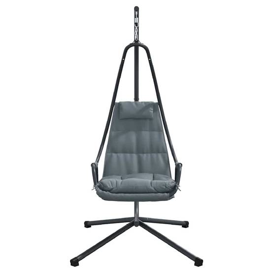 Chaise Œuf Suspendue Pliable Gain de Place Structure Acier et Coussin Polyester pour Balcon ou Salon Anthracite – ComfortXL Outdoor Living - Image 5