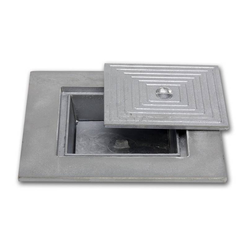 Couvercle d'inspection à double fond en aluminium coulé - LINE ECO - 60 x 60 cm