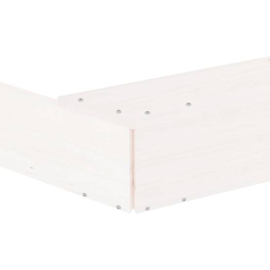 Bac à sable - Maison de jeu pour enfants avec sièges blanc octogone bois de pin massif-JU12097 - Image 7