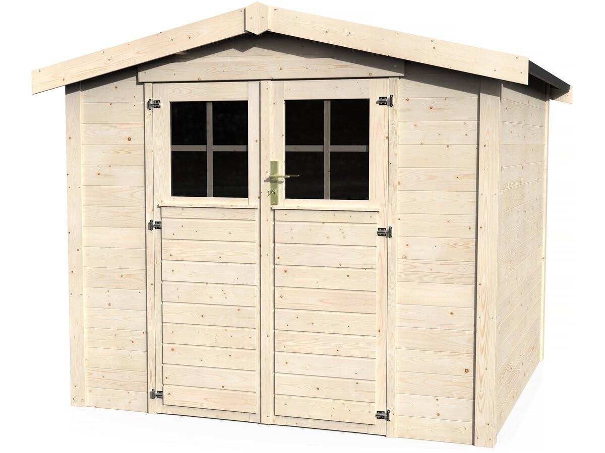 Decor et Jardin - Abri Jardin Bois "mareuil" - 6.14 M² - 2.57 X 2.39 X 2.12 M - 28 Mm -decor Et Jardin