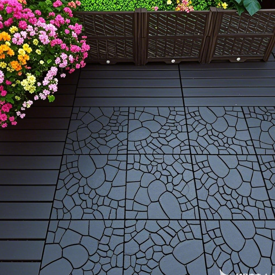 PANGIVO - Dalles de terrasse polypropylène griss 30 x 30 x 2 cm - PANGIVO - Image 3