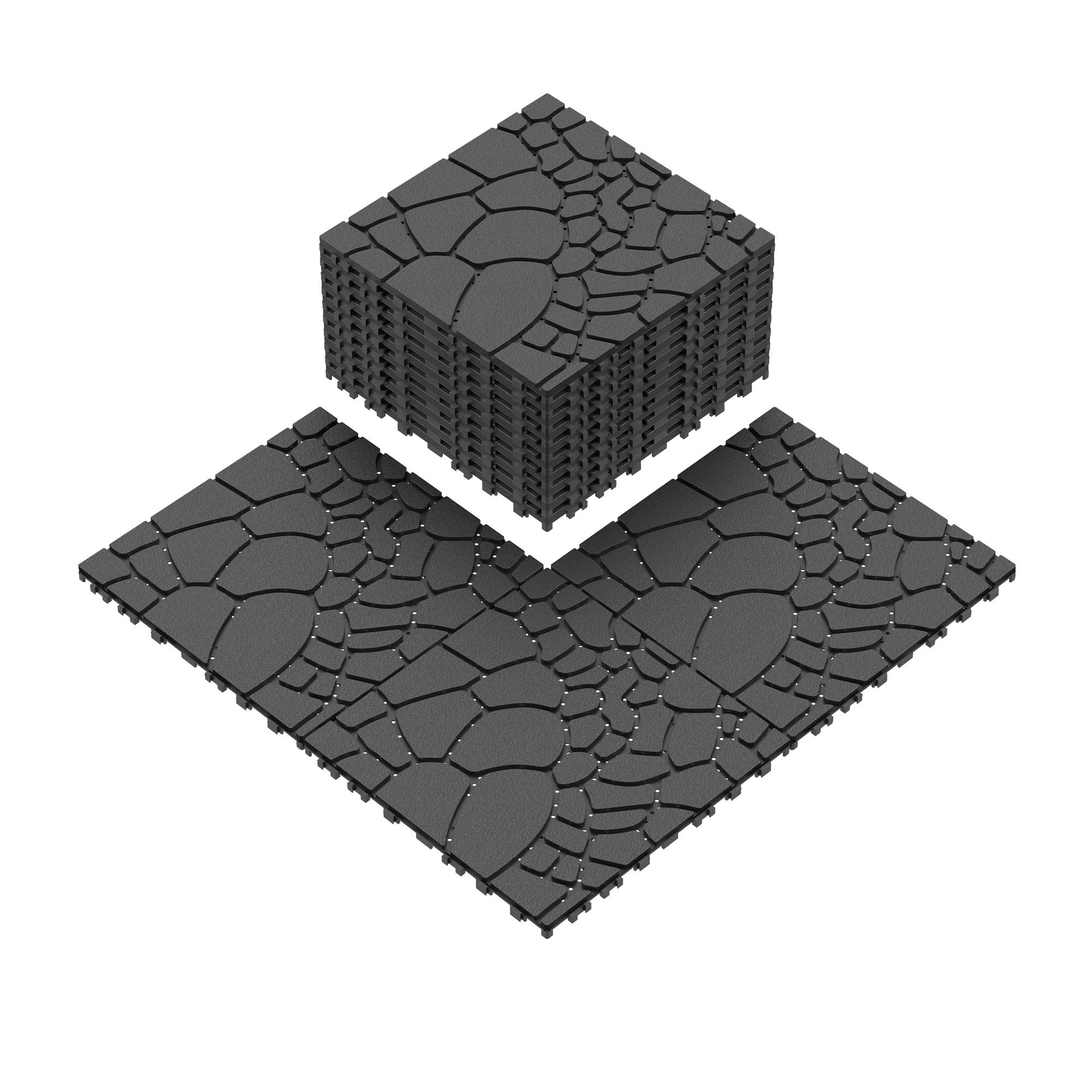 PANGIVO - Dalles de terrasse polypropylène griss 30 x 30 x 2 cm - PANGIVO - Image 2
