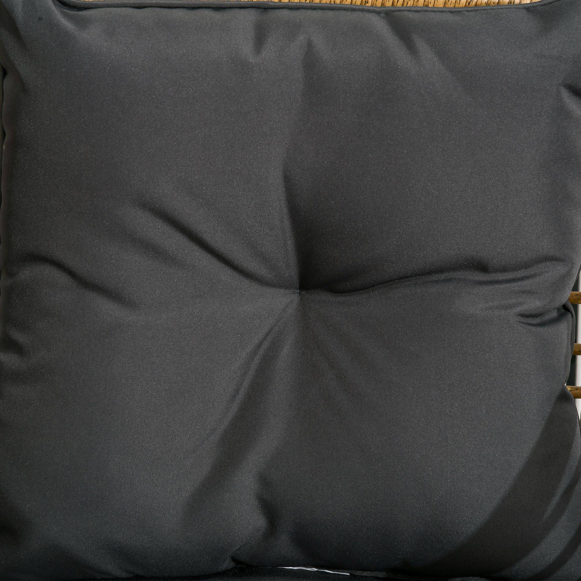 Salon de Jardin Bistro Rotin PE Acier Terrasse 2 Places Sable et Gris - ComfortXL Outdoor Living - Image 7