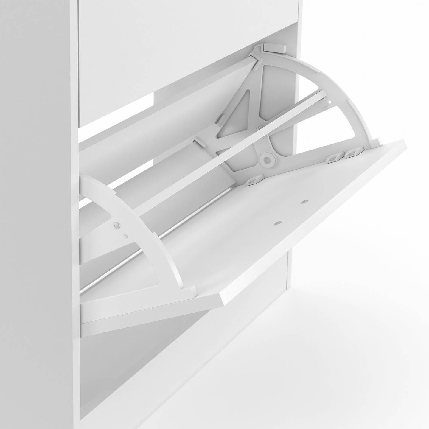Meuble à chaussures 12 paires KLARK 2 portes blanc - Image 6