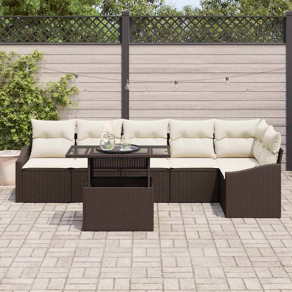 ComfortXL - Canapé Extérieur XXL 7 Places Résine Tressée Modulable pour Grandes Terrasses Marron – ComfortXL Outdoor Living - Image 3