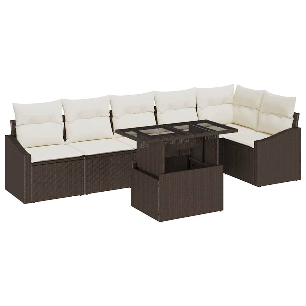 ComfortXL - Canapé Extérieur XXL 7 Places Résine Tressée Modulable pour Grandes Terrasses Marron – ComfortXL Outdoor Living - Image 2