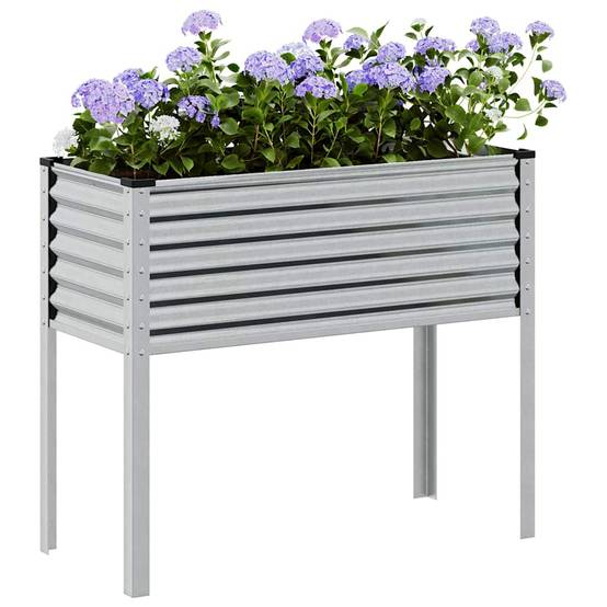 Vidaxl - Jardinière de jardin-Pot de fleur-Bac à fleurs 100 x 45 x 90 cm Acier galvanisé - Image 1
