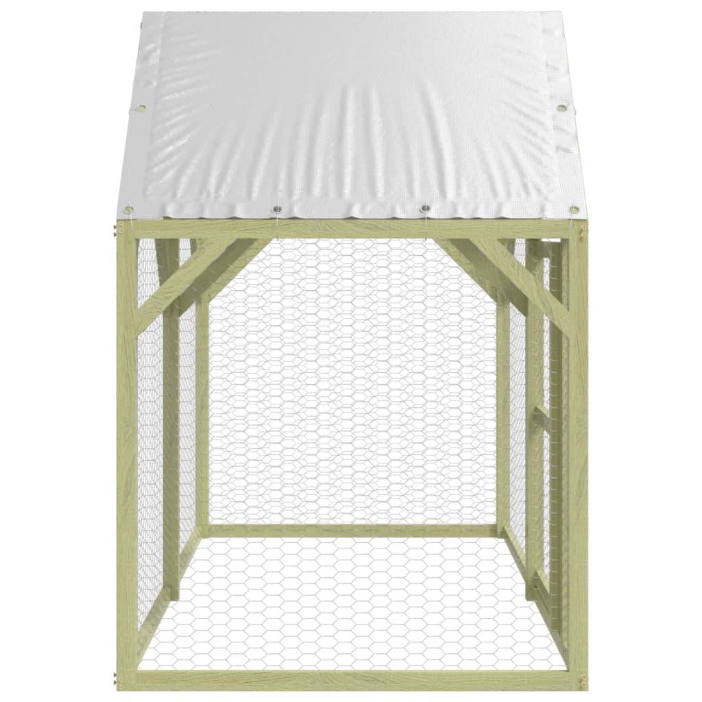 Poulailler Bois Pin Massif Enclos Extérieur Volailles Toit Étanche 200x100x150cm Brun - ComfortXL Outdoor Living - Image 4