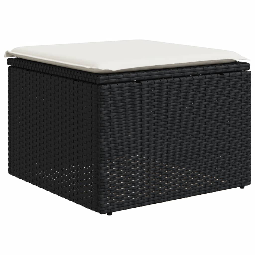Vidaxl - Salon de jardin 5 pcs avec coussins noir résine tressée vidaXL 3222485 - Image 6