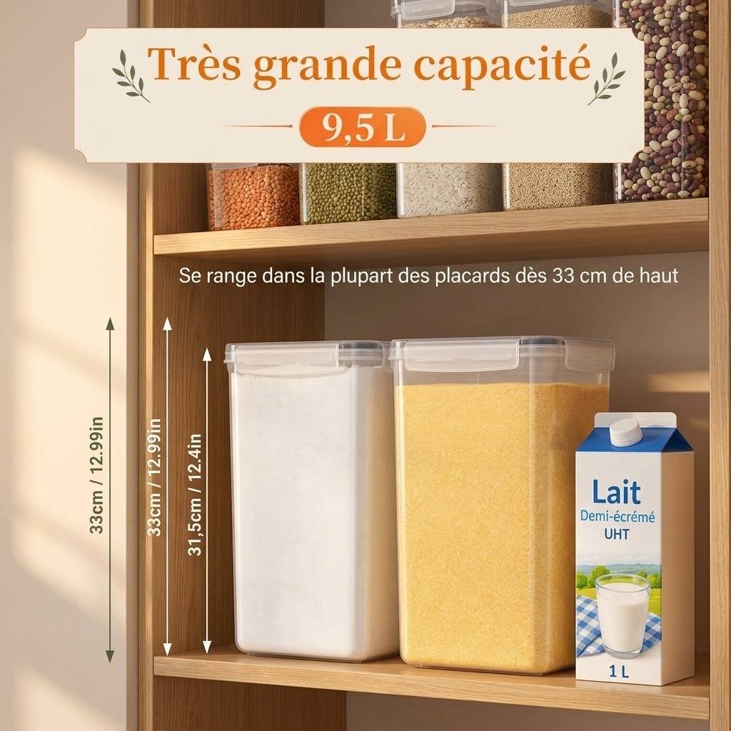 2 packs de 19 L total pour farine, riz, sec - Image 3