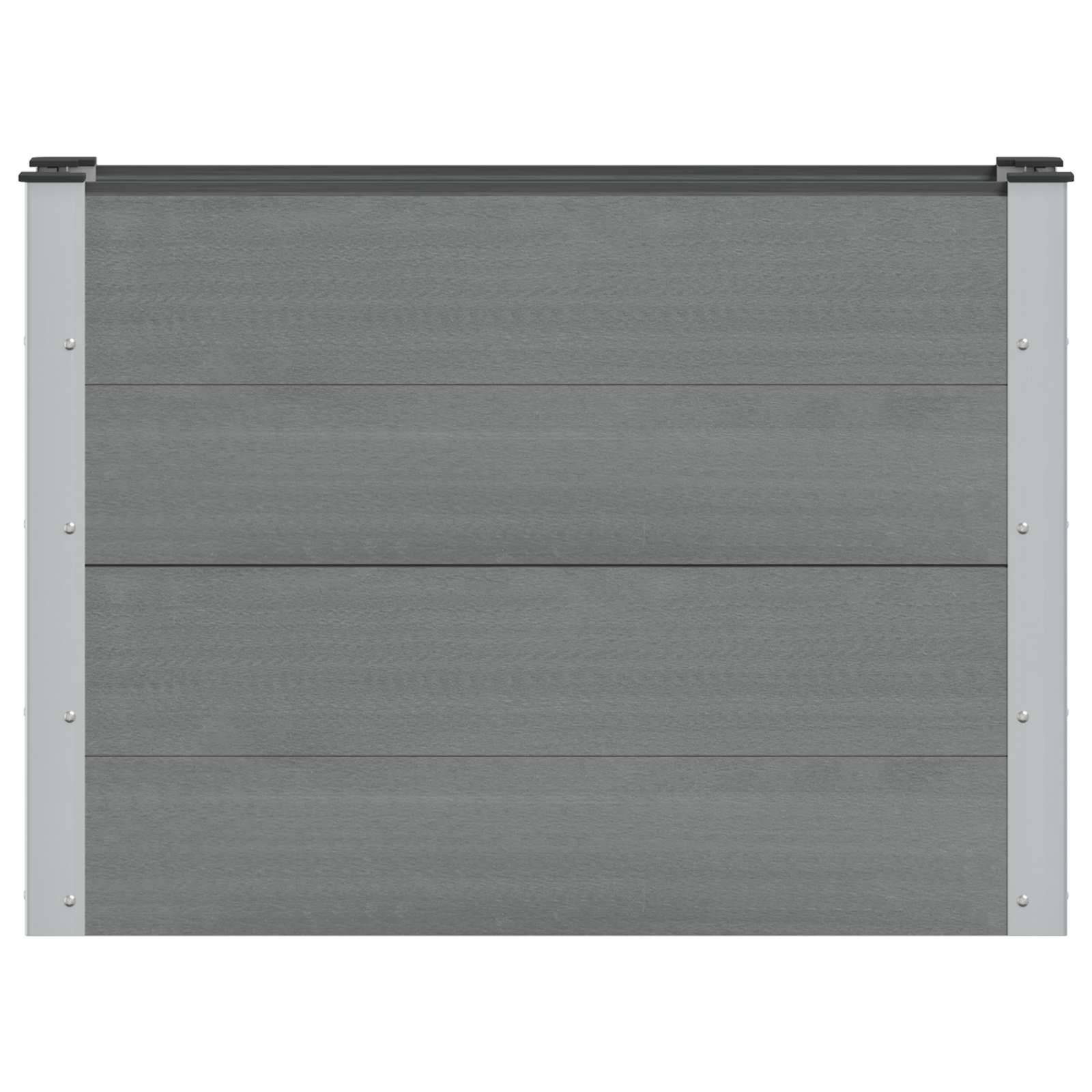 Vidaxl - Jardinière surélevée-Lit surélevé de jardin Gris 100 x 30 x 72 cm WPC et Aluminium - Image 3