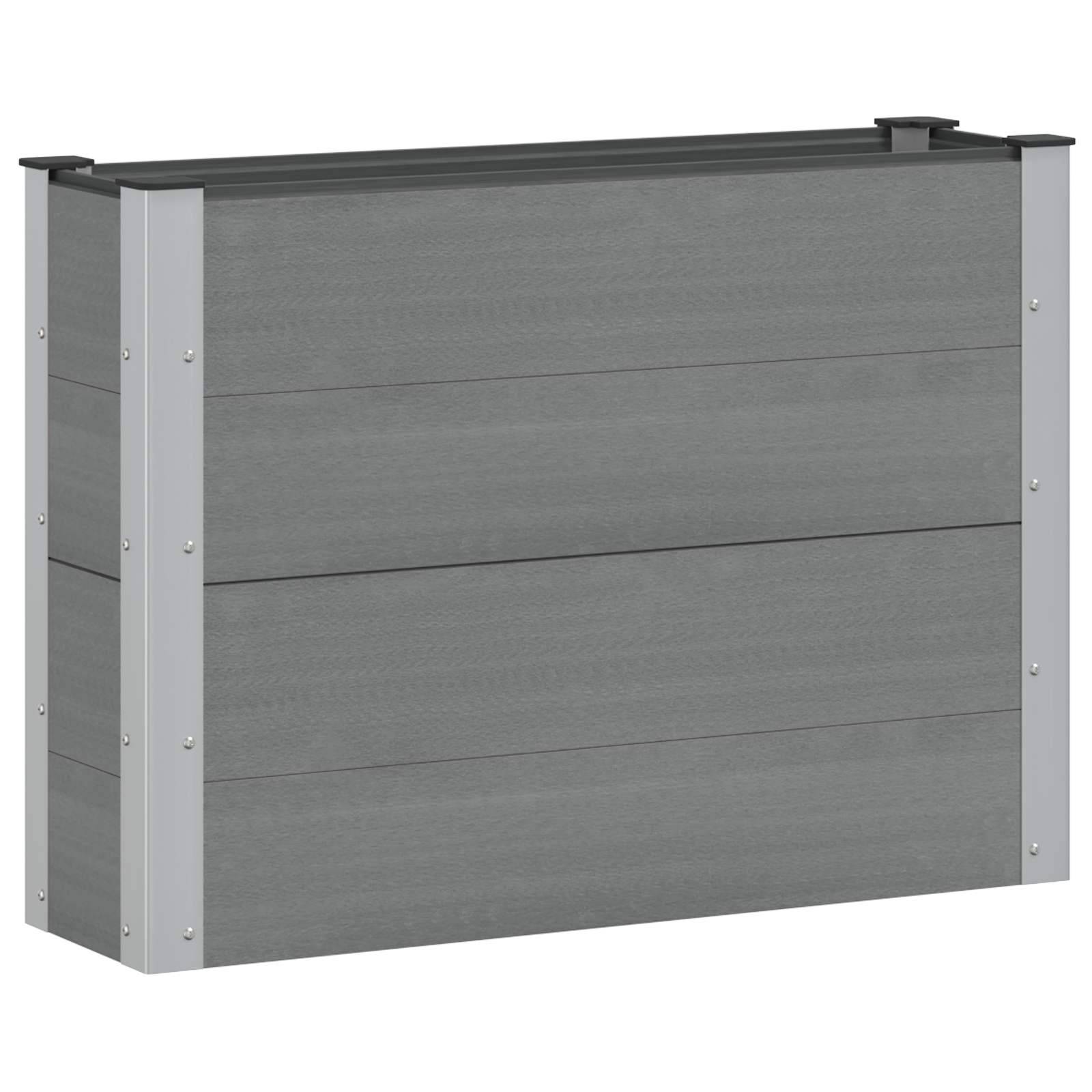 Vidaxl - Jardinière surélevée-Lit surélevé de jardin Gris 100 x 30 x 72 cm WPC et Aluminium - Image 2