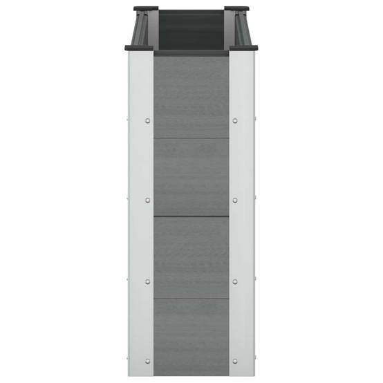 Vidaxl - Jardinière surélevée-Lit surélevé de jardin Gris 100 x 30 x 72 cm WPC et Aluminium - Image 4
