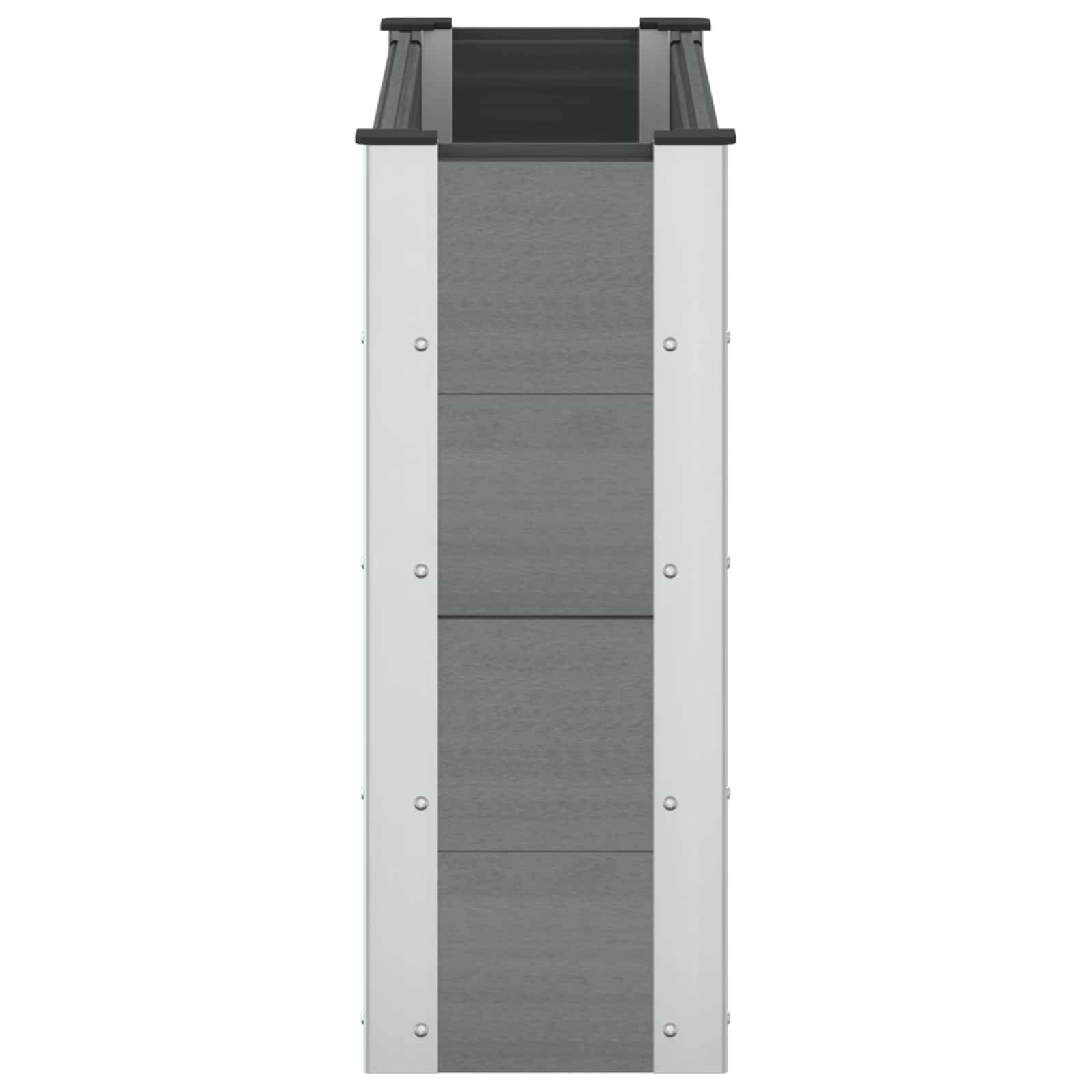 Vidaxl - Jardinière surélevée-Lit surélevé de jardin Gris 100 x 30 x 72 cm WPC et Aluminium - Image 4
