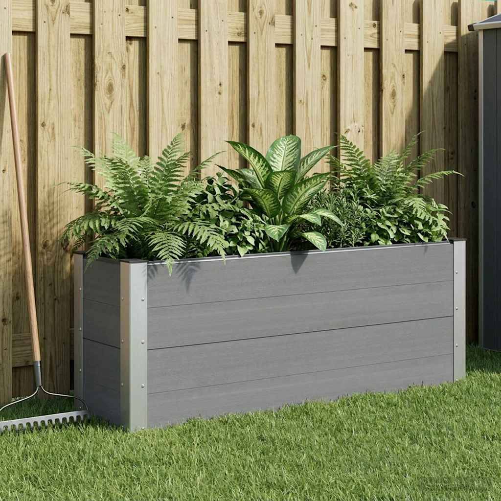 Vidaxl - Jardinière surélevée-Lit surélevé de jardin Gris 100 x 30 x 72 cm WPC et Aluminium - Image 1