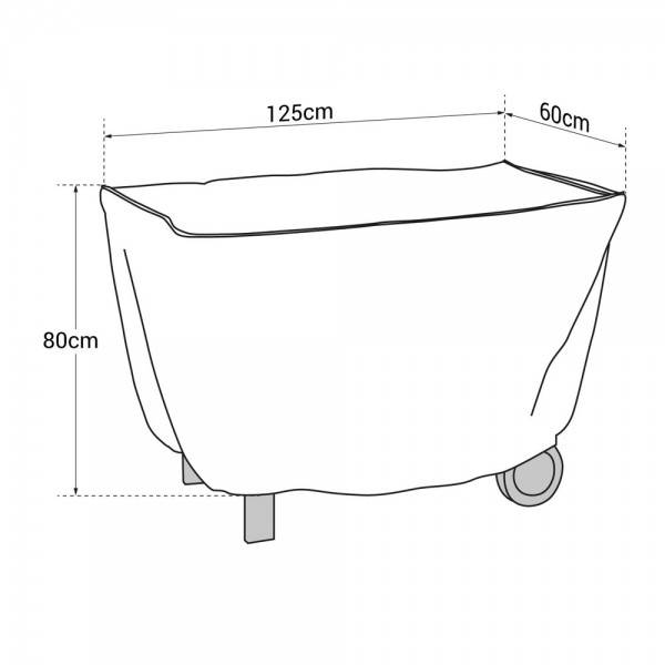 Cook in Garden - Housse de protection rectangulaire en polyester 125 × 60 × 80 cm Cook’in Garden - Image 5