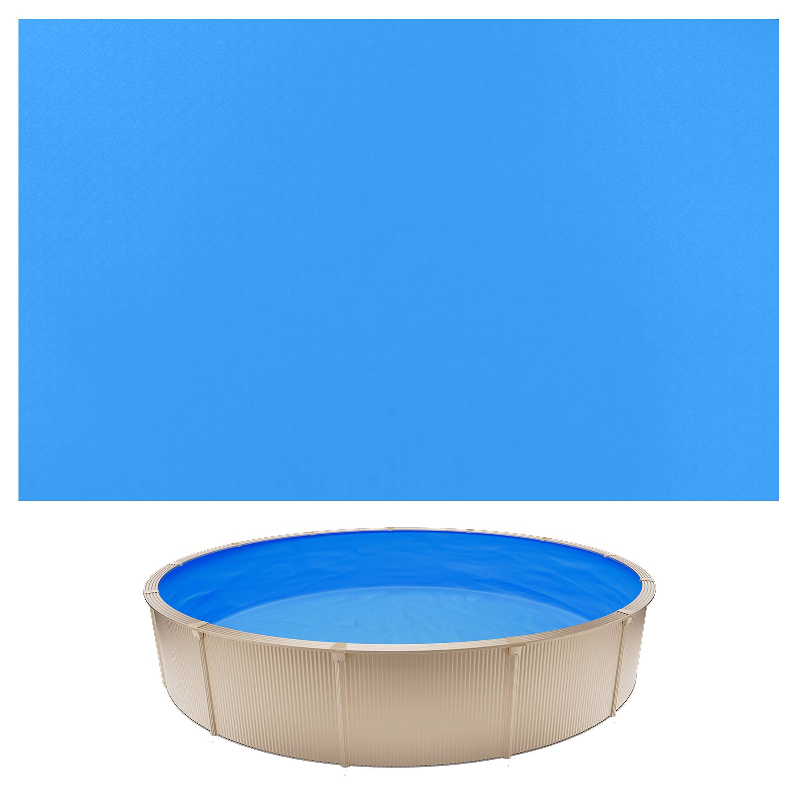 Vevor - VEVOR Liner Piscine Hors-Sol Film Intérieur de Piscine Ronde 350,5x120 cm Bleu - Image 1
