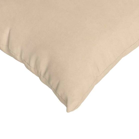 Lot de 2 Coussins Moelleux en Tissu Housse Lavable pour Chambre et Salon Crème 60x60 cm – ComfortXL Outdoor Living - Image 7