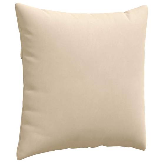 Lot de 2 Coussins Moelleux en Tissu Housse Lavable pour Chambre et Salon Crème 60x60 cm – ComfortXL Outdoor Living - Image 5