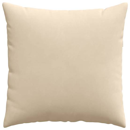 Lot de 2 Coussins Moelleux en Tissu Housse Lavable pour Chambre et Salon Crème 60x60 cm – ComfortXL Outdoor Living - Image 6
