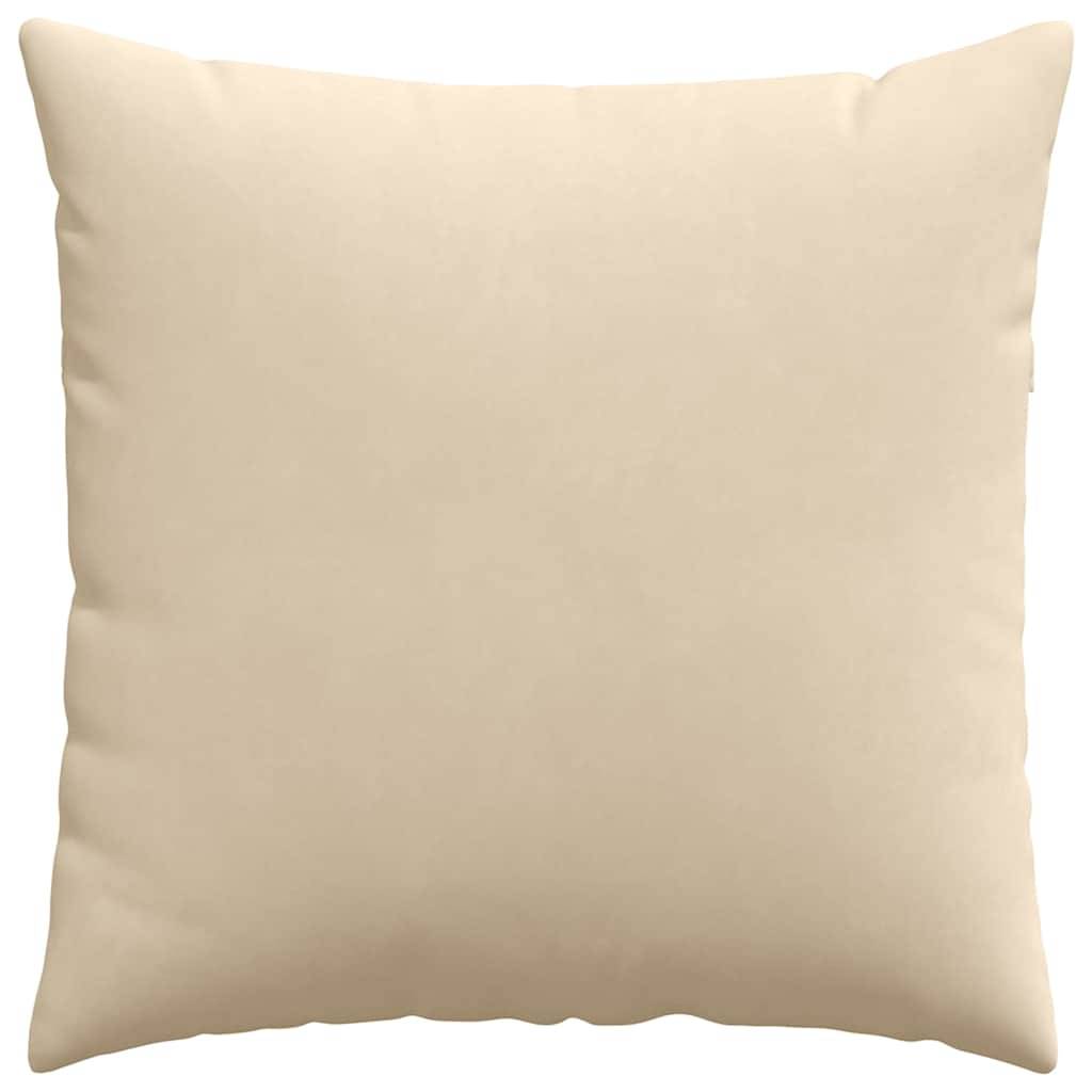 Lot de 2 Coussins Moelleux en Tissu Housse Lavable pour Chambre et Salon Crème 60x60 cm – ComfortXL Outdoor Living - Image 6