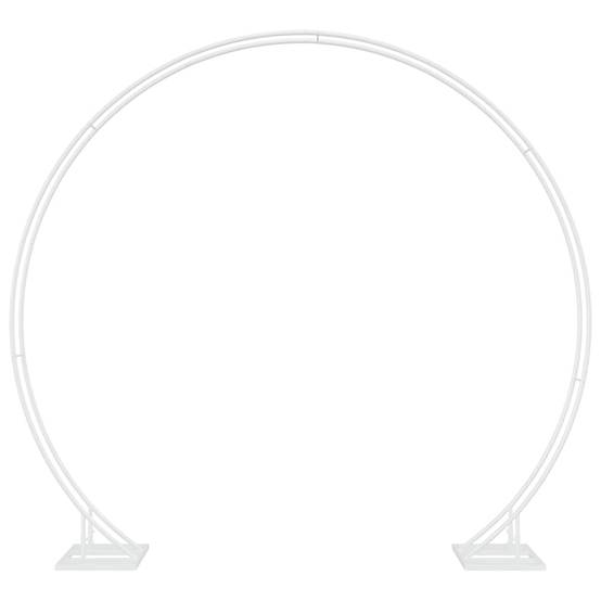 Arche de jardin en acier blanc pour cérémonie extérieure support décoratif 220cm - ComfortXL Outdoor Living - Image 2