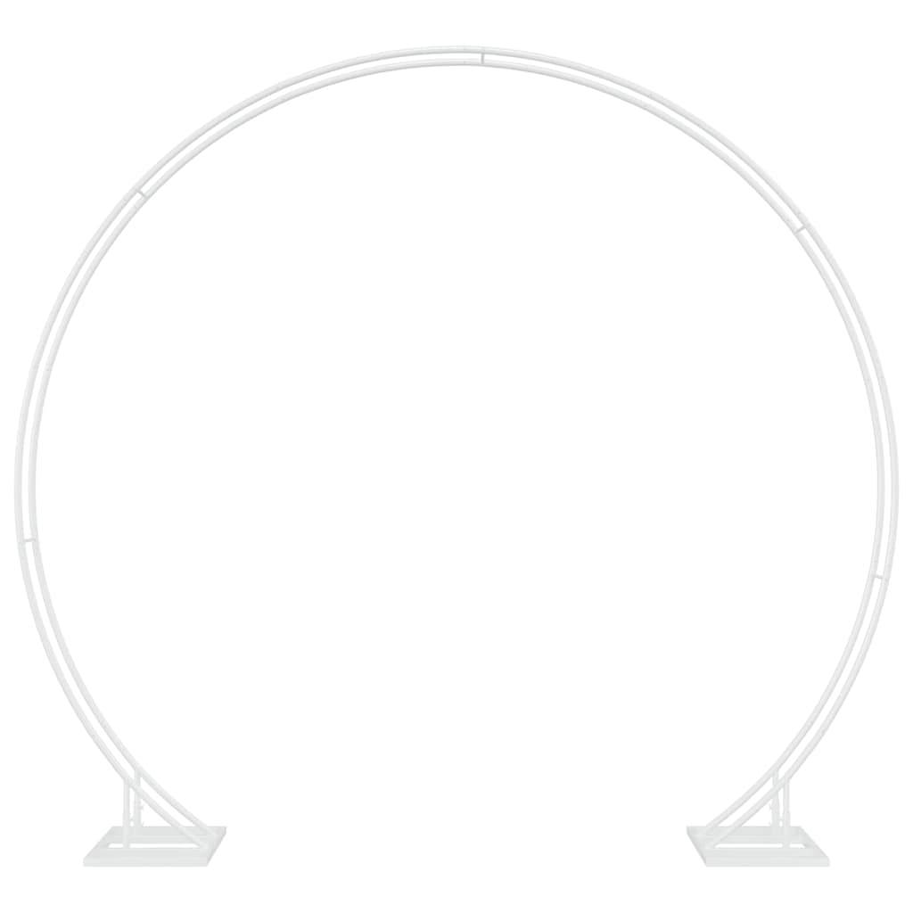 Arche de jardin en acier blanc pour cérémonie extérieure support décoratif 220cm - ComfortXL Outdoor Living - Image 2