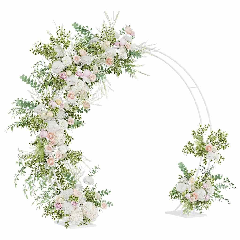Arche de jardin en acier blanc pour cérémonie extérieure support décoratif 220cm - ComfortXL Outdoor Living - Image 3